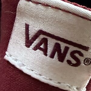 Vans Burgundy & pink houndstooth & plaid sneakers